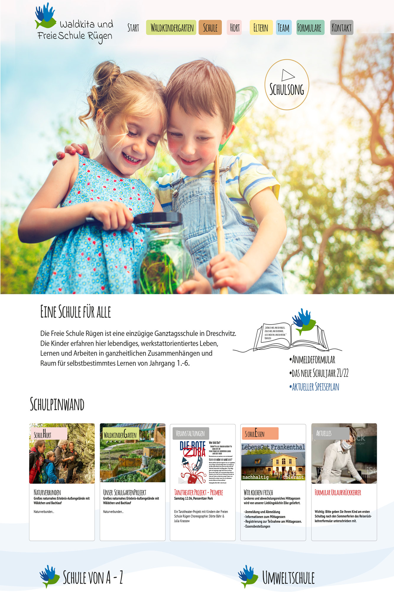 website freie schule rügen